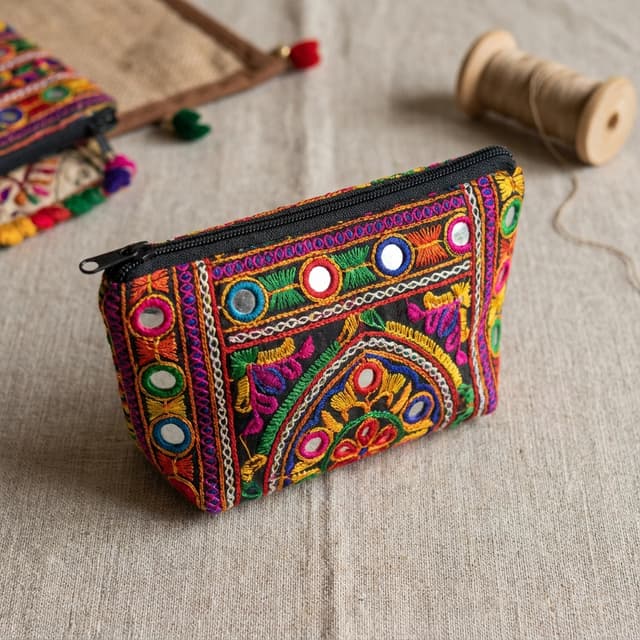 Embroidered Pouch - کشیدہ کاری والا پرس - Pahari Naturals