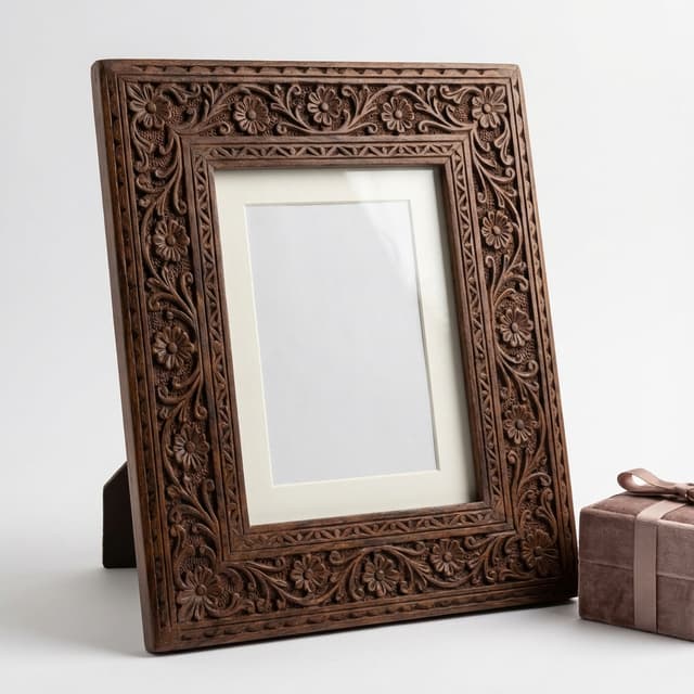 Hand-Carved Photo Frame - ہاتھ سے کندہ فوٹو فریم - Pahari Naturals